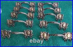 10 Very Nice Antique Solid Cast Brass Drawer Pulls 3 Inch Ctr. To Ctr. (n52)