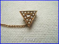 10k Gold Fraternity Pin With Seed Pearls Very Nice Antique