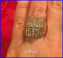 14k Gold 63 Diamond Vintage Ring 12.8 grams Not Scrap Very Nice Solid Ring