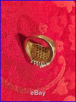 14k Gold 63 Diamond Vintage Ring 12.8 grams Not Scrap Very Nice Solid Ring