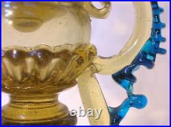 17/18th C. Large Venetian Glass Chalice/goblet 12 Tall -very Nice-old Repairs