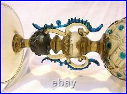 17/18th C. Large Venetian Glass Chalice/goblet 12 Tall -very Nice-old Repairs