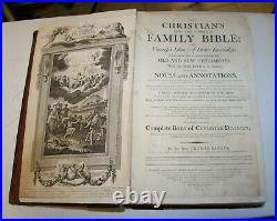 1790 HUGE antique Holy Bible 15 3/4 tall Previous restoration Very nice