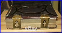 1872 antique family Holy Bible BRASS CLASPS very nice