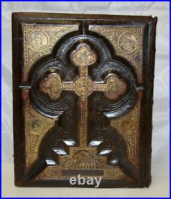 1875 antique family Catholic Bible Douay Rheims VERY NICE
