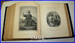 1875 antique family Catholic Bible Douay Rheims VERY NICE