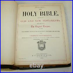 1879 Antique Family Holy Bible VERY NICE