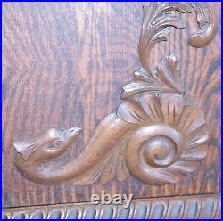 1880's Oak Buffet / Gargoyle Or Devil & Dragon Carvings Orig Finish Very Nice