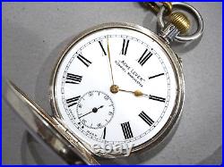 1907 Very Nice Gents Silver Pocket Watch. H SAMUEL. Checked & Working Antique
