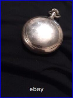 1917 Antique ELGIN Silver Pocket Watch, Very Nice! Made In USA By Elgin Mfg. Co