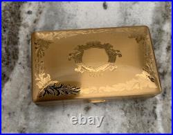 1930-1940 Elgin American Beauty Gold Tone Carryall Compact Purse Very Nice