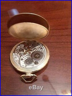 1950s 14k Solid Gold HAMILTON 21j POCKET WATCH 921 VERY NICE WORKING TIME PIECE