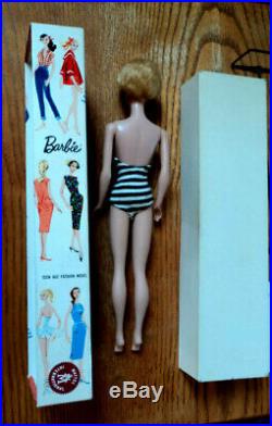 1961 Vntage Blonde Barbie Bubble Cut In Original Box Very Nice Set