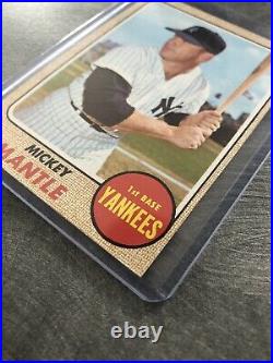1968 Topps Mickey Mantle New York Yankees #280 Baseball Card Very Nice Card