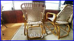 (2) Vintage Mid Century Aluminum Glider Porch Patio Chairs. VERY NICE CONDITION