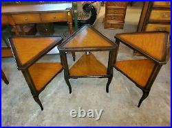 3 Theodore Alexander designer Triangle Side Tables very nice