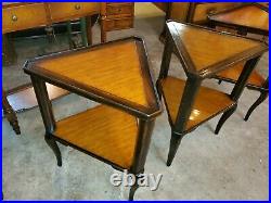 3 Theodore Alexander designer Triangle Side Tables very nice