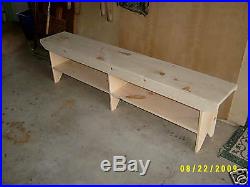 6' Long Wooden Bench Country Style Very Nice