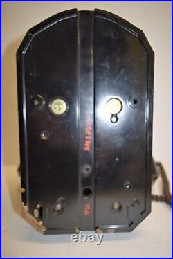 A. E. ANTIQUE CHROME TRIM WALL DIAL PHONE Very Nice! RESTORED