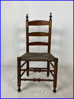 A Very Nice Antique Bergen County, New Jersey Ladderback Side Chair 1790s