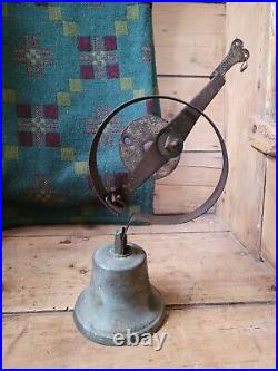 A Very Nice Antique Bronze Door Bell Shop Bell