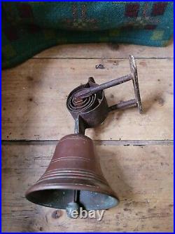 A Very Nice Antique Bronze Door Bell Shop Bell