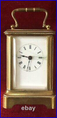 A Very Nice French Miniature Carriage Clock