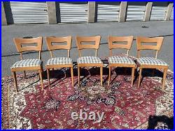 A Very Nice Set Of 5 Heywood-Wakefield Mid Century Modern Dog Bone Chairs