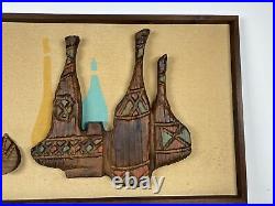 A Very Nice Vintage Witco Tiki Wine Bottle Wall Art 1960s