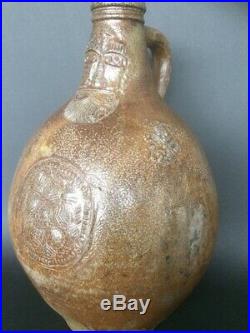 A very nice stoneware Bellarmine jug dating from the mid 17th. Cent