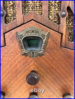 Absolutely Beautiful Model 168 Cathedral Crosley Antique Radio, Very Nice Wood