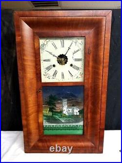 Antique 1800'S New Haven Ogee Weight Driven Clock Very Nice Condition