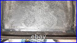 Antique 1800's Meriden Co, Metal Pan / Tray Very nice engraved