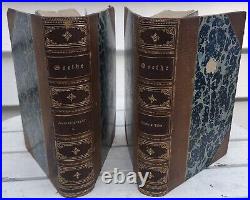 Antique 1871 & 1872 Goethe Auto Biography & Novels And Tales Very NICE