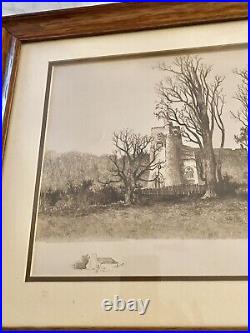 Antique 1890 Ernest C. Rost Framed Landscape Village Signed(28X 19)Very Nice