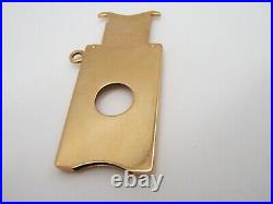 Antique 18k Gold Cigar Cutter With Diamonds Very Nice 12.6 Grams