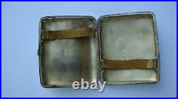 Antique 1903 Birmingham Sterling Silver Hand Chased Cigarette Case Very Nice