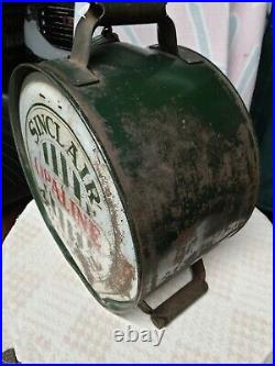 Antique 1920s Sinclair Rocker 5 Gallon Oil Can. Very Nice