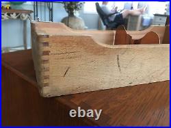 Antique 4 Drawer Dovetail Oak Library Card File Kitchen Recipe #354 Very Nice