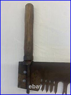 Antique 5-1/2' Two Man Cross Cut Saw with Highly Desirable 6 Blade VERY NICE
