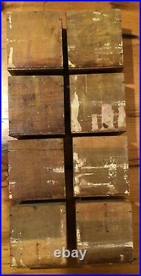 Antique 8 Drawer Oak Spice Apothecary Wall Cabinet VERY NICE