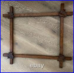 Antique Adirondack Black Forest Large 32 X 38 Picture Frame Very Nice