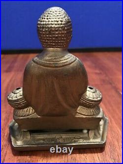 Antique Asian Buddha Incense Burner bronze wash G. C. K. Very Nice
