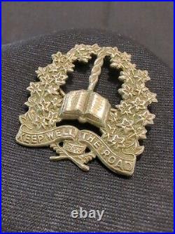 Antique BRANKSOME HALL Girl Cadet Corps Cap Badge Hat Pin Very Nice Used Con