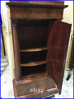 Antique Bar Cabinet 58 High x 24 Long x 17 Deep Very Nice With Working Key