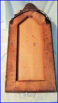 Antique Beveled and Etched Glass Victorian Mirror In Very Nice Ornate Wood Frame