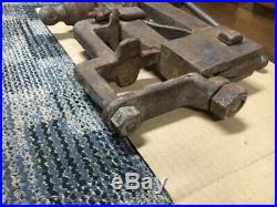 Antique Blacksmith Tongue Vise Wagon Post 4Jaws Forged Very Nice Original Cond