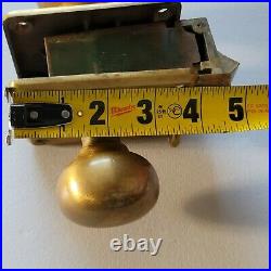 Antique Brass CORBIN Passage Door Lock Solid Brass Patent 1899-1905 VERY NICE