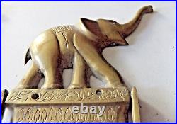Antique Brass Elephant Door Knocker 9 X 5 Very Nice Quite Old and RARE