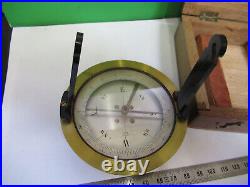 Antique Brass Marine Compass In Wood Cabinet Very Nice As Pictured #r1-b-25